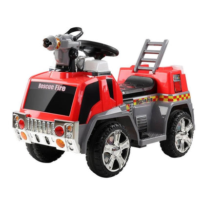 Rigo Kids Ride On Fire Truck in Red Grey | Interactive toy for imaginative indoor play.