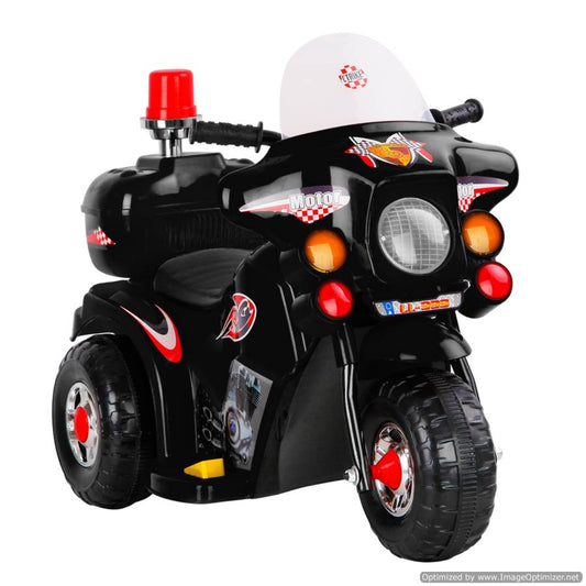 Black Rigo Kids Ride On Motorbike for indoor/outdoor fun, perfect for childrens playtime.