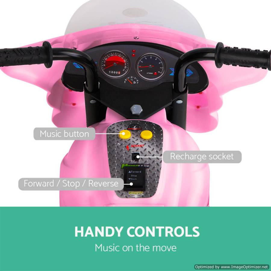 Outdoor Toys Rigo Ride On Motorbike Pink for Girls