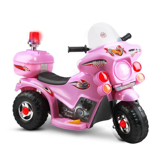 Pink Rigo Kids Ride On Motorbike - fun electric toy for childrens play at home.