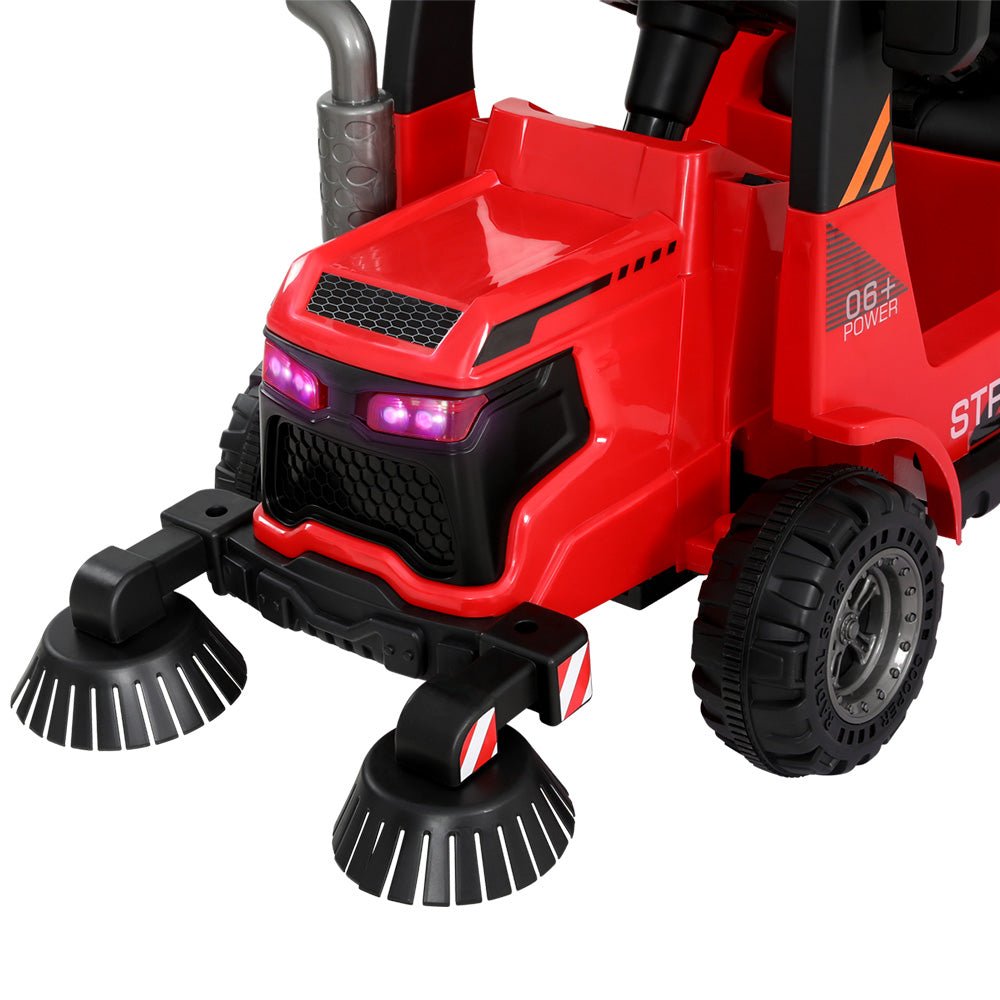 kids mega mart red street sweeper