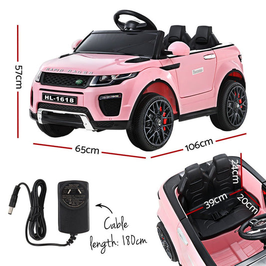 Rigo Kids 12V SUV Pink Ride On Toy Car | Battery-powered fun for childrens playtime at home.