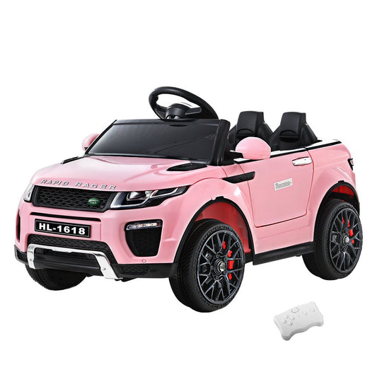 12V pink SUV ride-on toy car for kids, a fun and stylish choice at home.