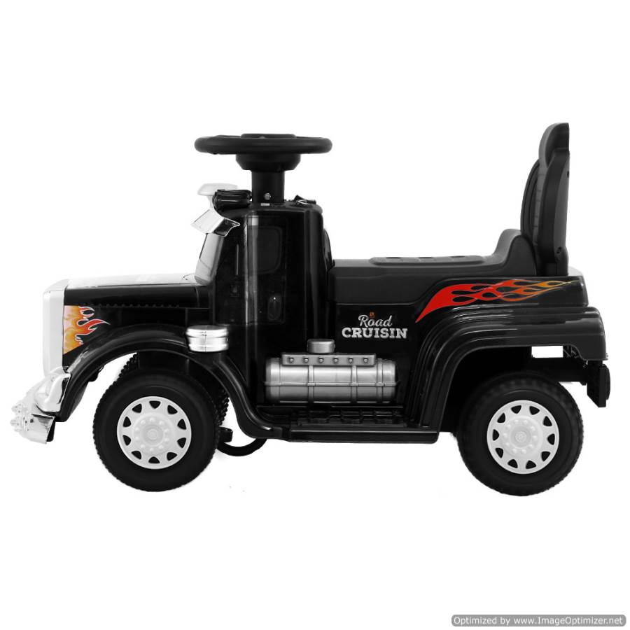 Black Rigo Kids Ride-on Truck for outdoor play, ideal for fun and adventurous children.