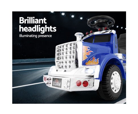 Outdoor Toys Rigo Kids Ride on Truck Blue with Headlights