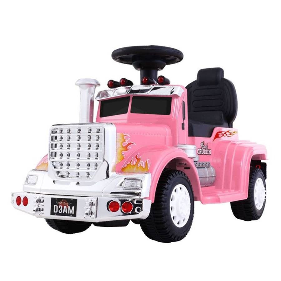 Rigo Kids Ride on Truck in Pink - Fun, battery-powered toy vehicle for indoor/outdoor play