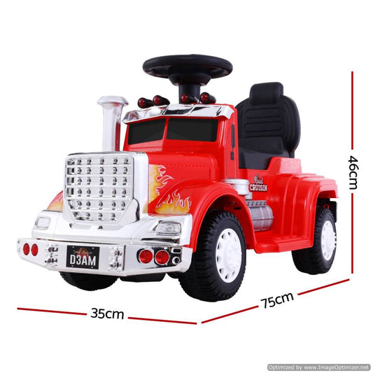 Red Rigo Kids Ride on Truck - fun, battery-powered toy for indoor/outdoor play