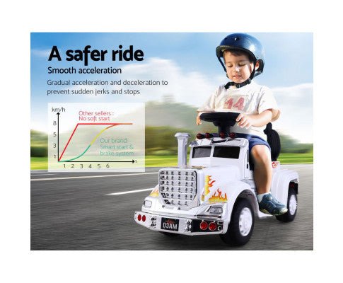 Buy Rigo Kids Ride on Truck White at Kids Mega Mart