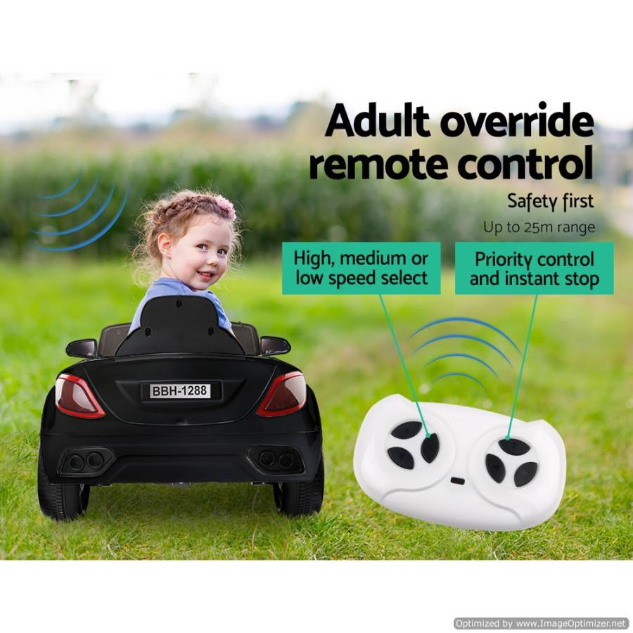 Rigo Maserati Inspired Kids Ride On Car 12v Black Outdoor Toy Australia