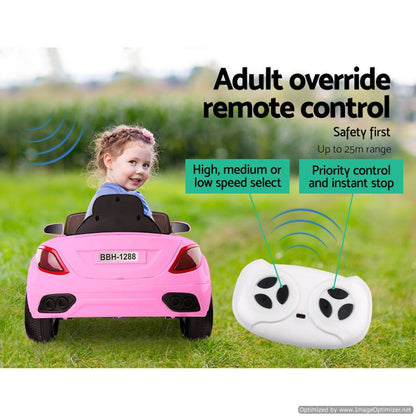 Pink Rigo Maserati kids ride on car, 12v battery, perfect for fun at home.