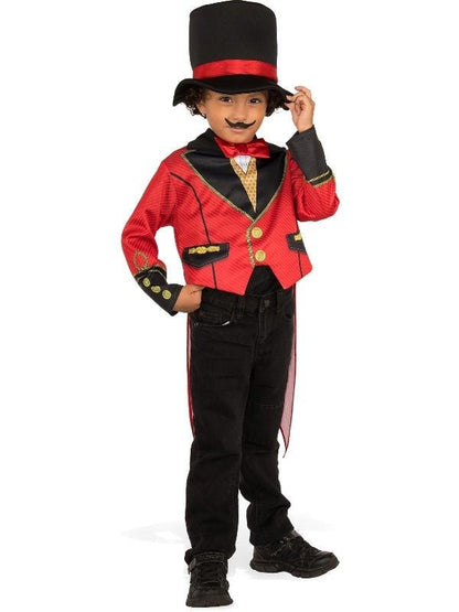 Kids Ringmaster Costume with Top Hat for Circus Fancy Dress Play at Home