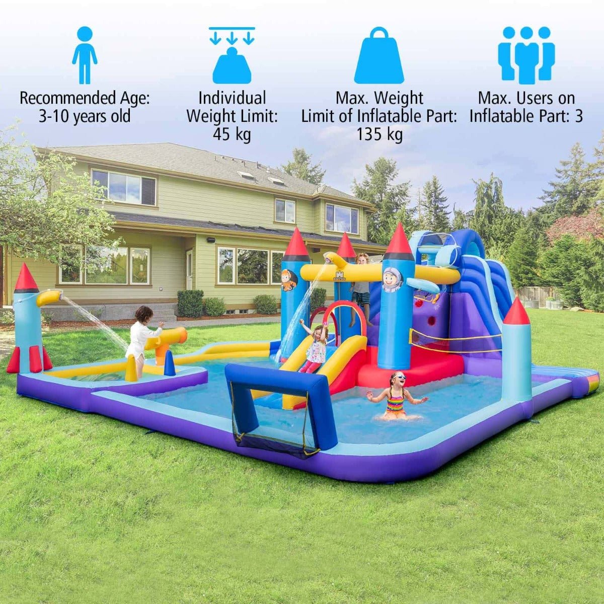 Kids' Rocket Water Slide Oasis