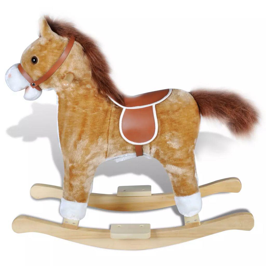 Plush Rocking Horse for Toddlers Soft Comfortable Baby Rocker