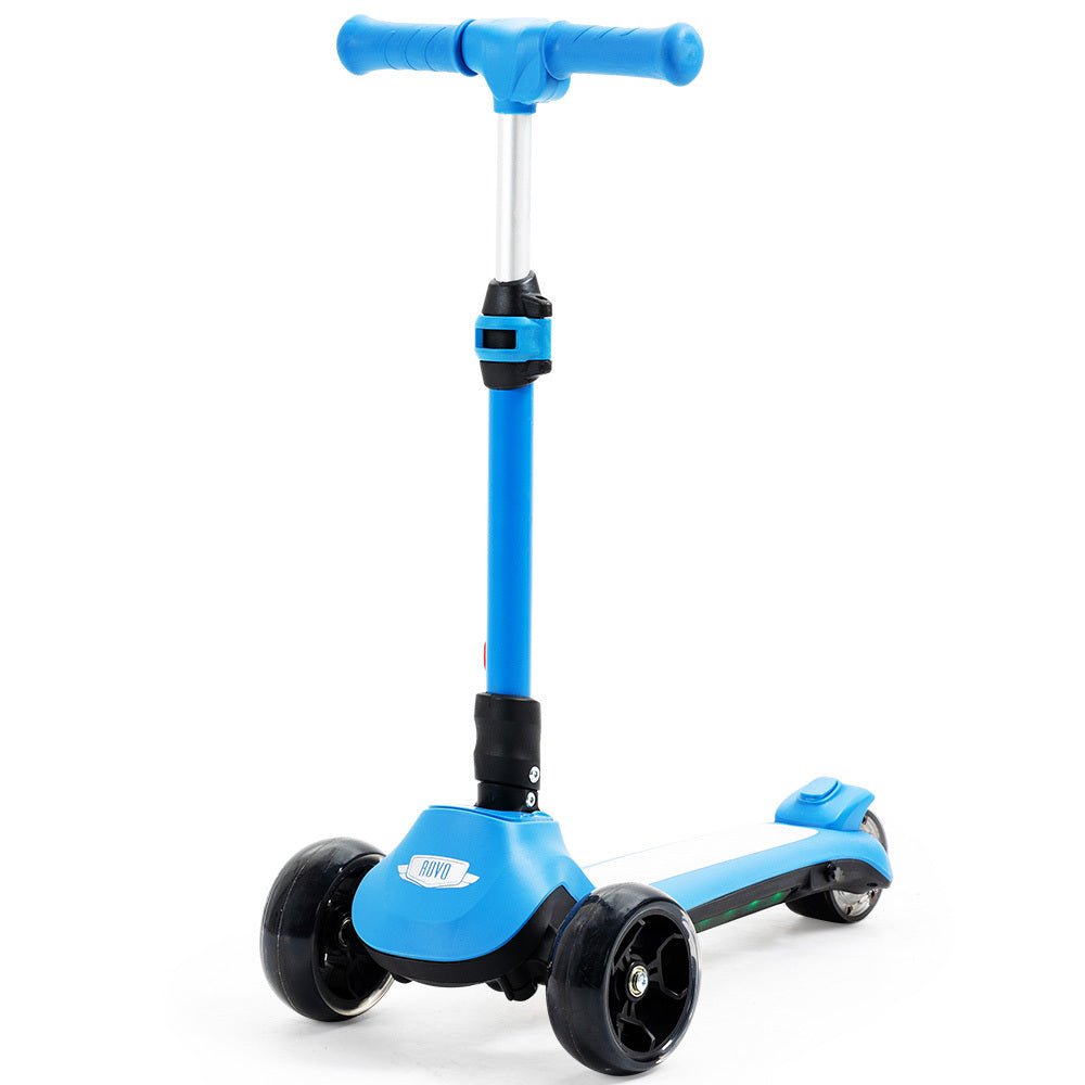 Rovo Triscoot Kids 3 Wheel Electric Scooter Blue