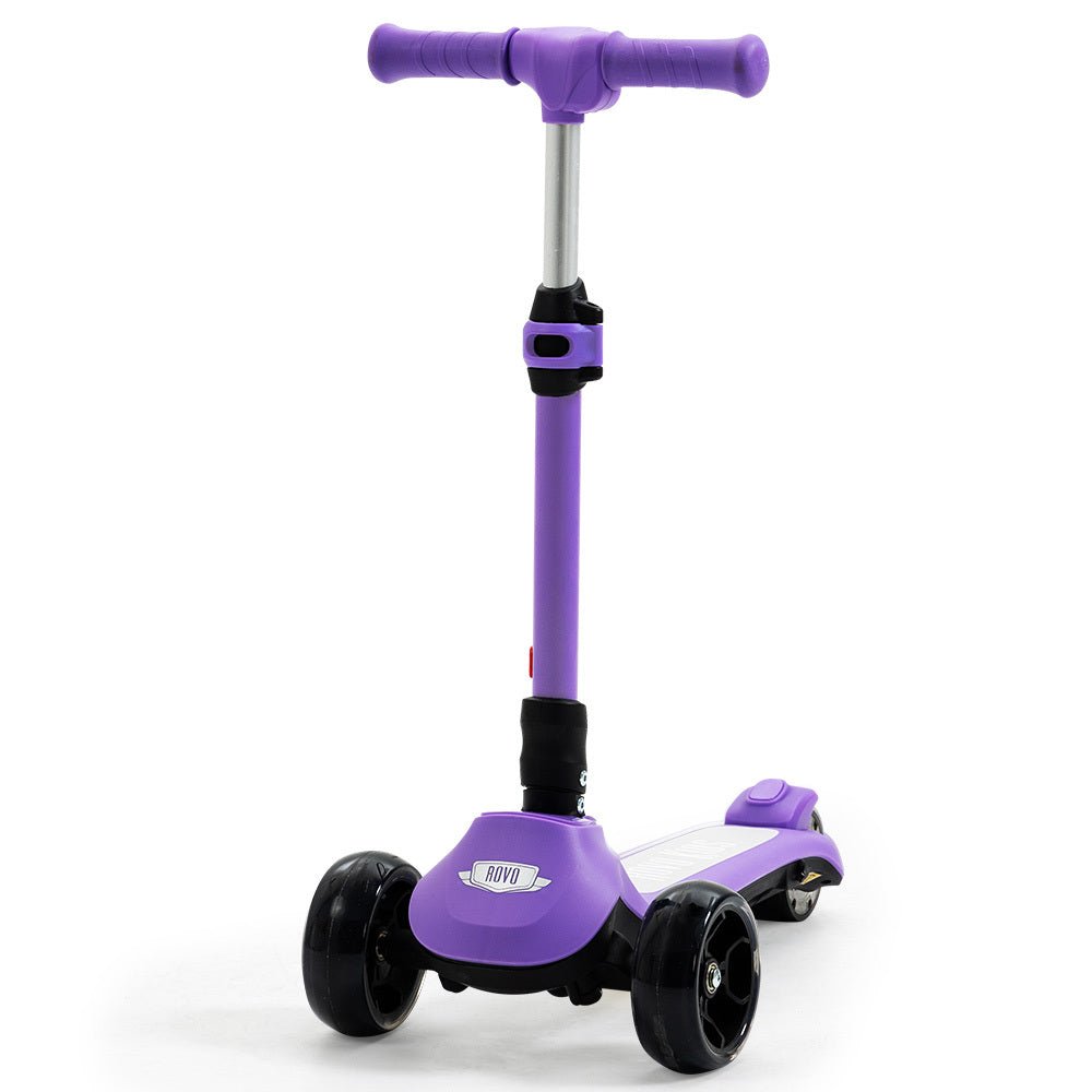 Rovo Triscoot Kids 3 Wheel Electric Scooter Purple