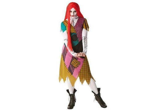 Sally Nightmare Before Christmas adult costume by Disney, perfect for Halloween dress-up.