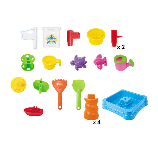 Durable sand and water table for hours of sensory play and outdoor fun at home.