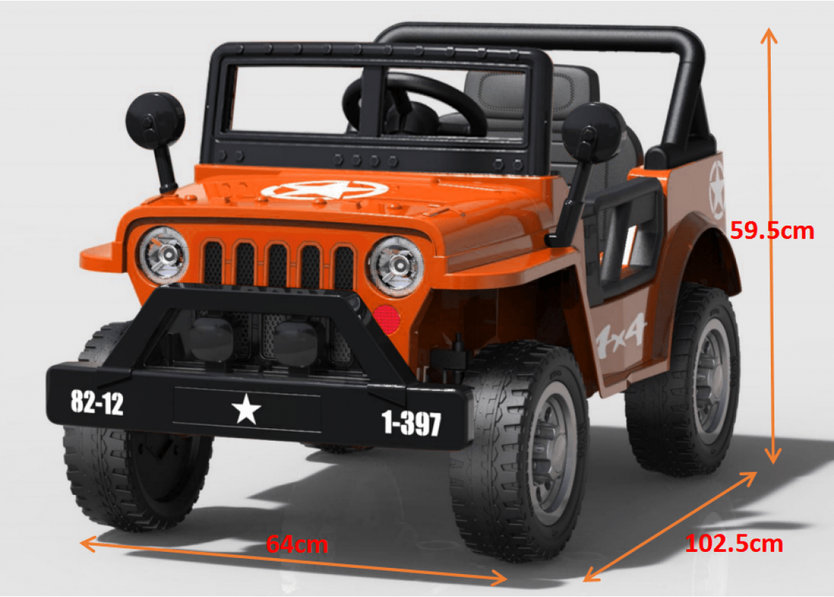 Sarge 12V Electric Ride On Jeep Green