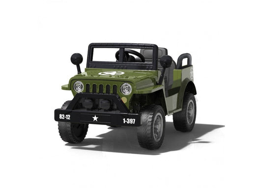 Green Sarge 12V Electric Ride On Jeep for kids - fun outdoor playtime at home