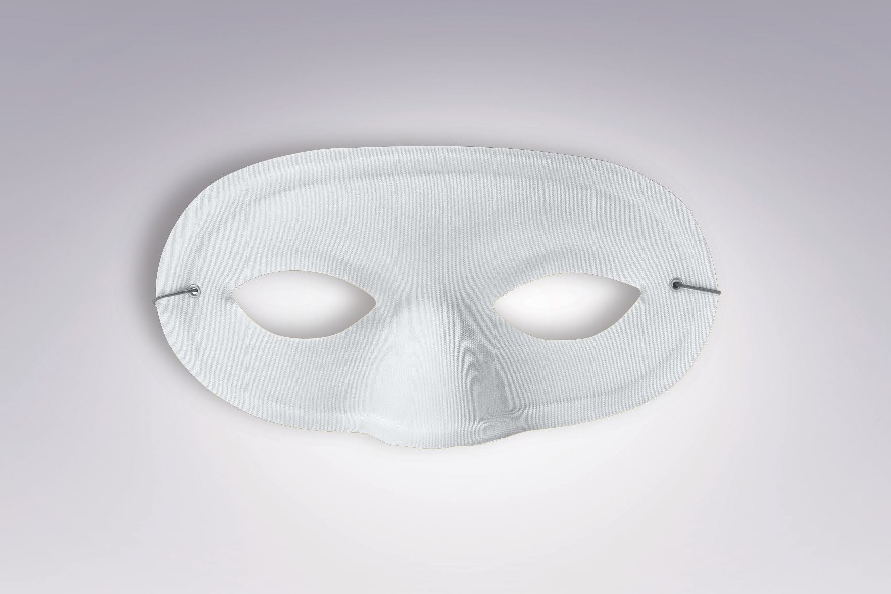 Satin Domino Mask White Adult