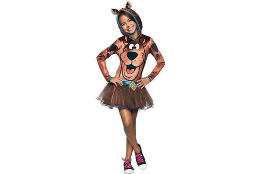 Scooby Doo girls hooded tutu dress costume, officially licensed, perfect for playful home dress-up.