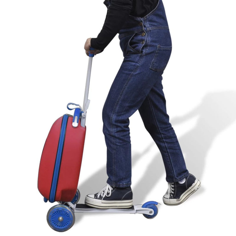 vidaXL Scooter with Trolley Case for Children Red