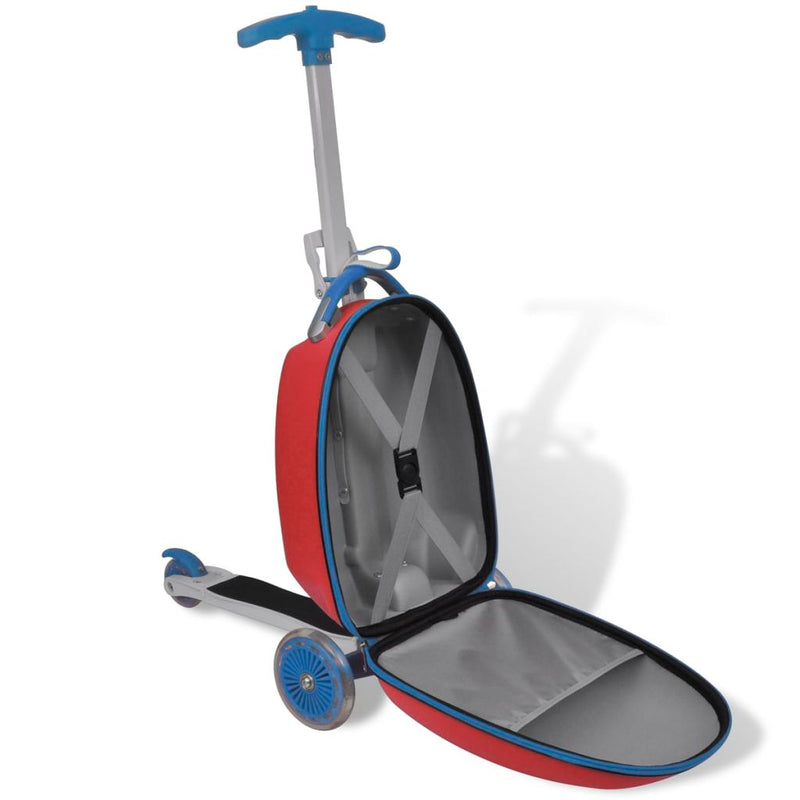 vidaXL Scooter with Trolley Case for Children Red