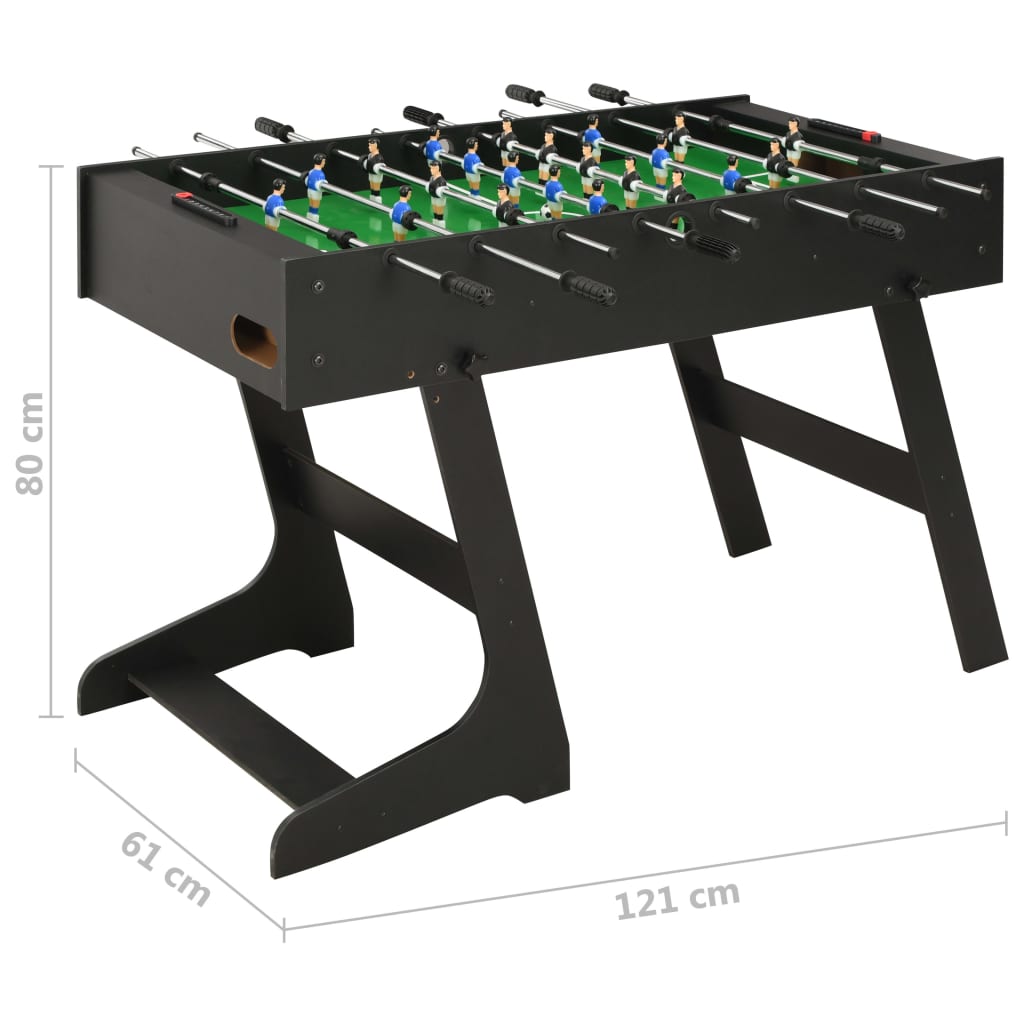 Measurements Black Folding Football Table
