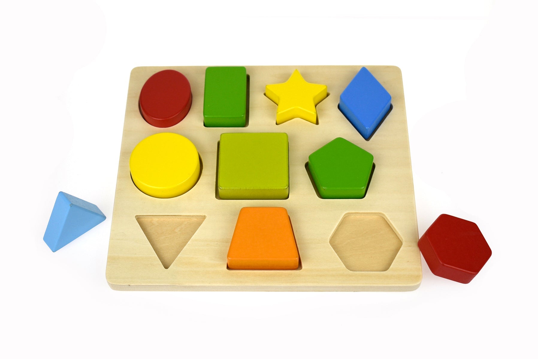 10pcs Shape Puzzle for interactive learning and fine motor development at home