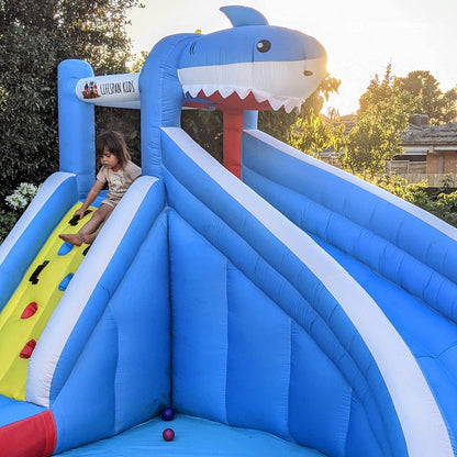 Sharky Water Slide and Splash | Exciting outdoor play equipment for kids, perfect for summer fun.