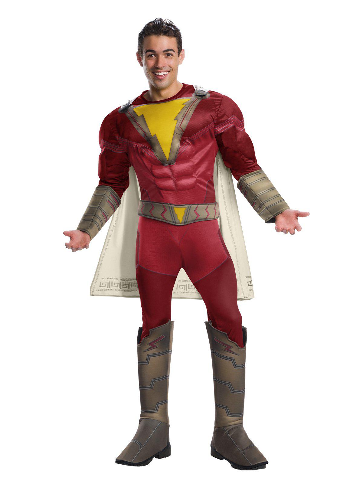 Shazam adult deluxe costume | Official DC superhero outfit for childrens imaginative play.