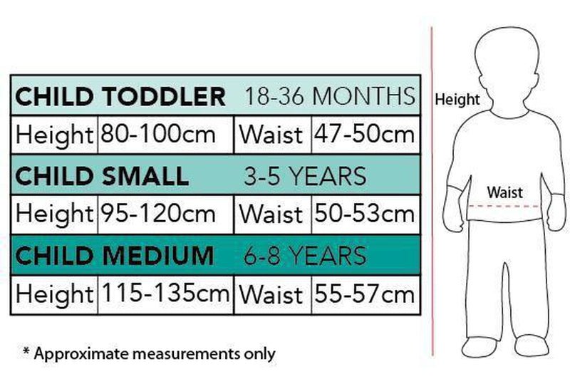 Pirate Costume Measurements | Kids Mega Mart Australia