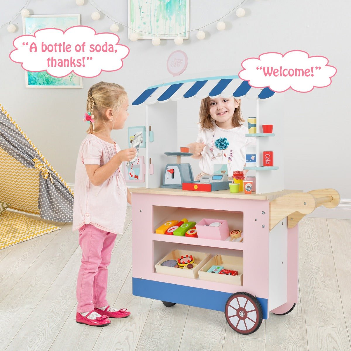 Explore, Learn, and Shop with Our Toy Cart Playset