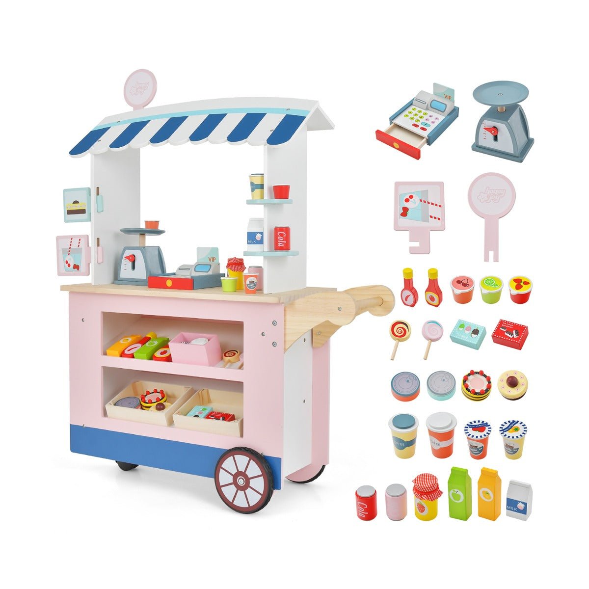 Kids Shopping Paradise with Shop and Play Toy Cart