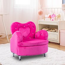 Single Kids Sofa Chair: Toddler Armrest, Non-slip Legs for Living Room