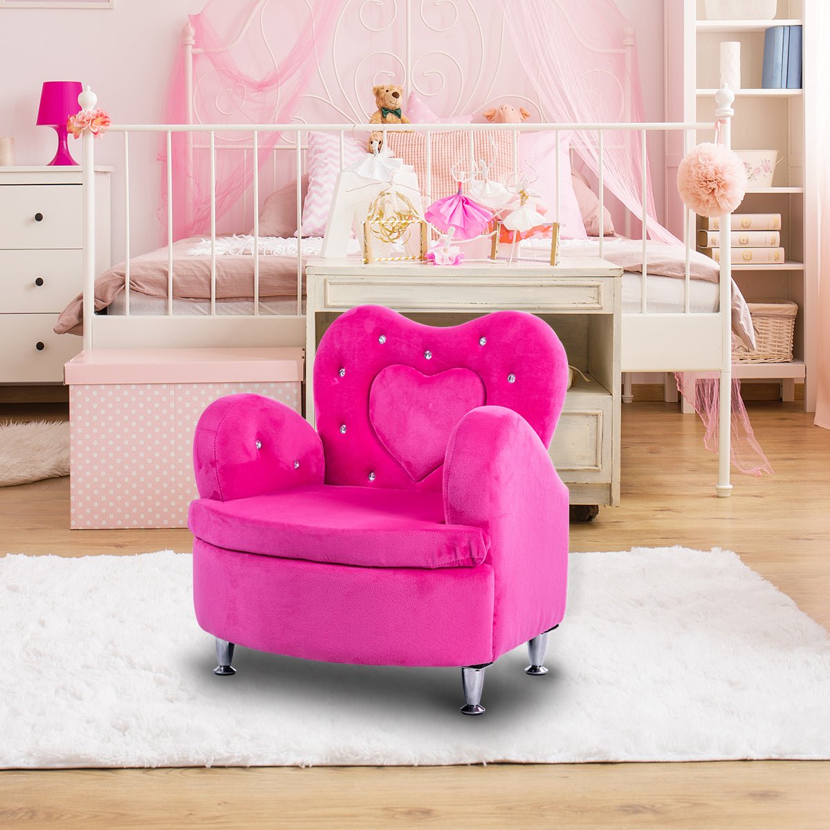 Single Kids Armchair: Sofa Chair for Toddlers, Non-slip Legs, Living Room