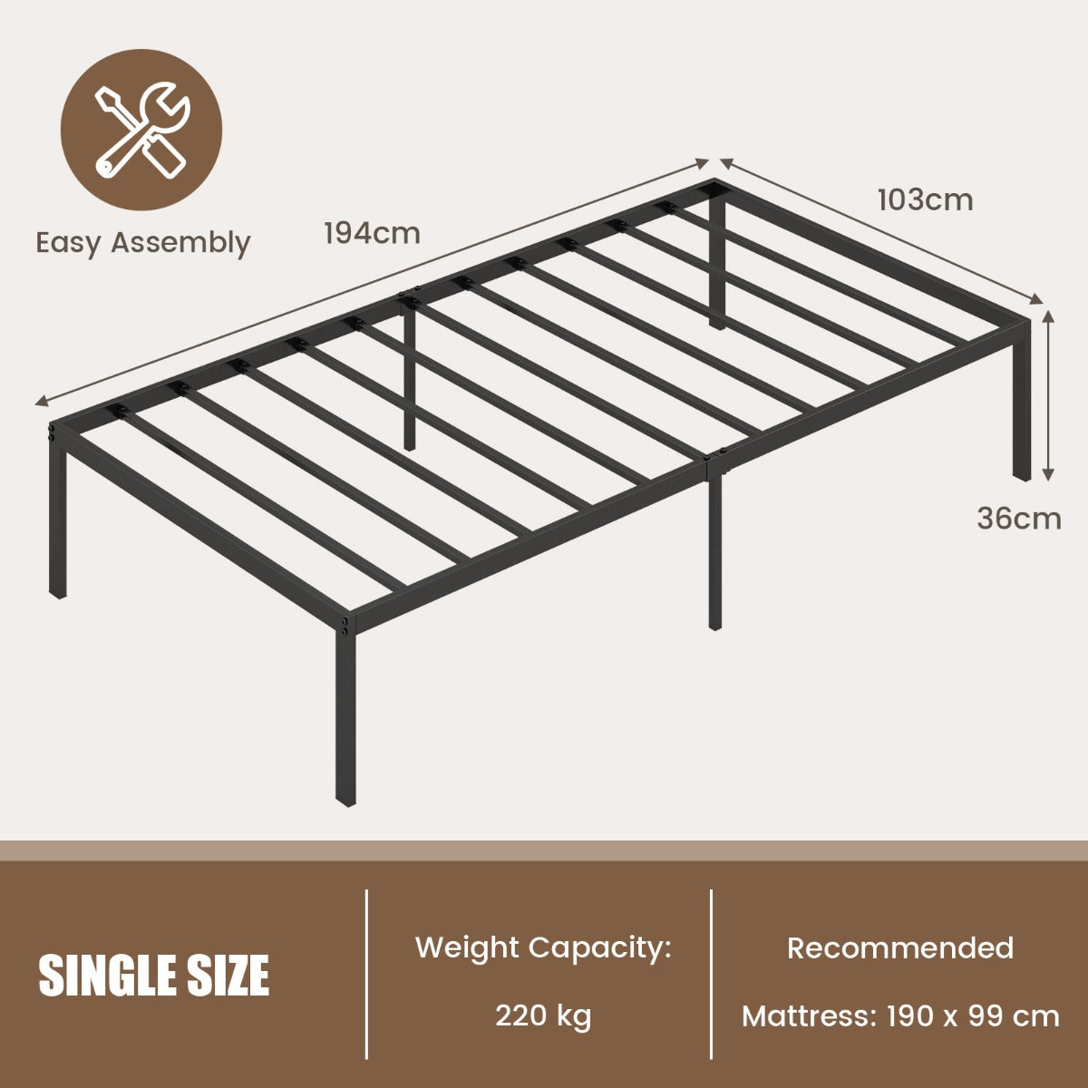 Kids metal platform bed frame with under-bed storage for organized and stylish sleep space.