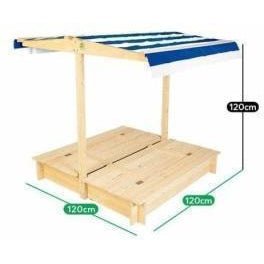 Skipper UV-Protected Canopy Sandpit with Foldable Seats | Ideal kids play area for sun protection.