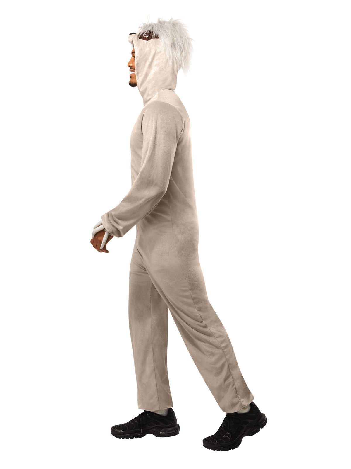 Plush Hooded Jumpsuit with 3D Features