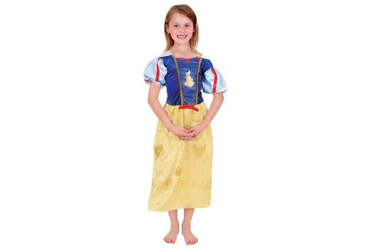 Kids Disney Snow White costume in velour and satin, perfect for dress-up play at home.