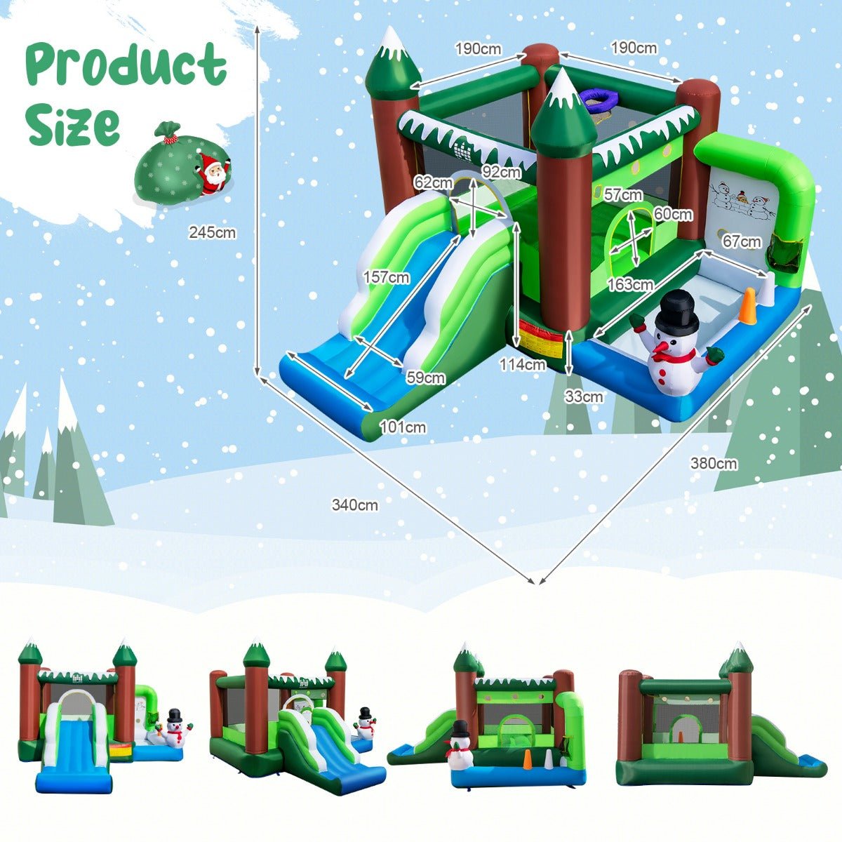 Snowman Jumping Castle - Where Winter Adventures Begin