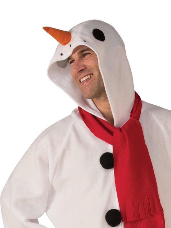 Adult snowman Christmas onesie for festive home wear, perfect for holiday coziness and fun.