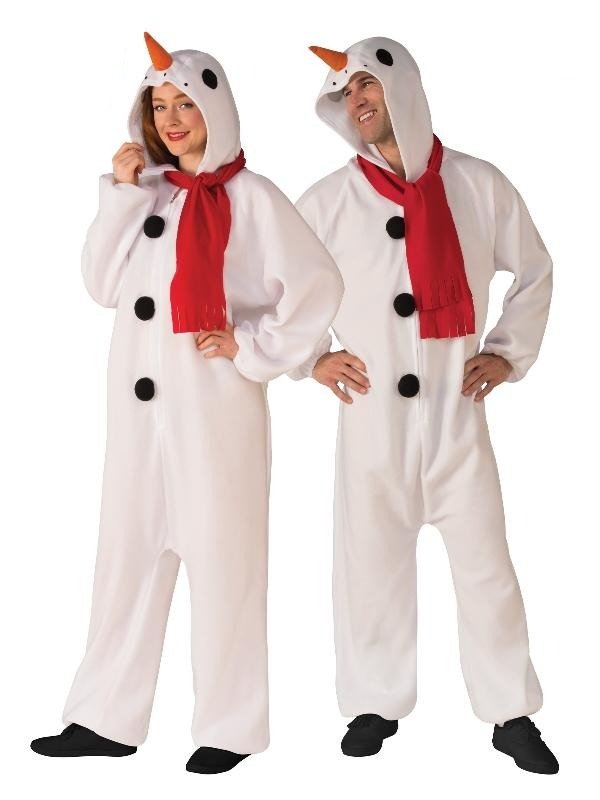 Adult snowman Christmas onesie, perfect for cozy festive nights at home.