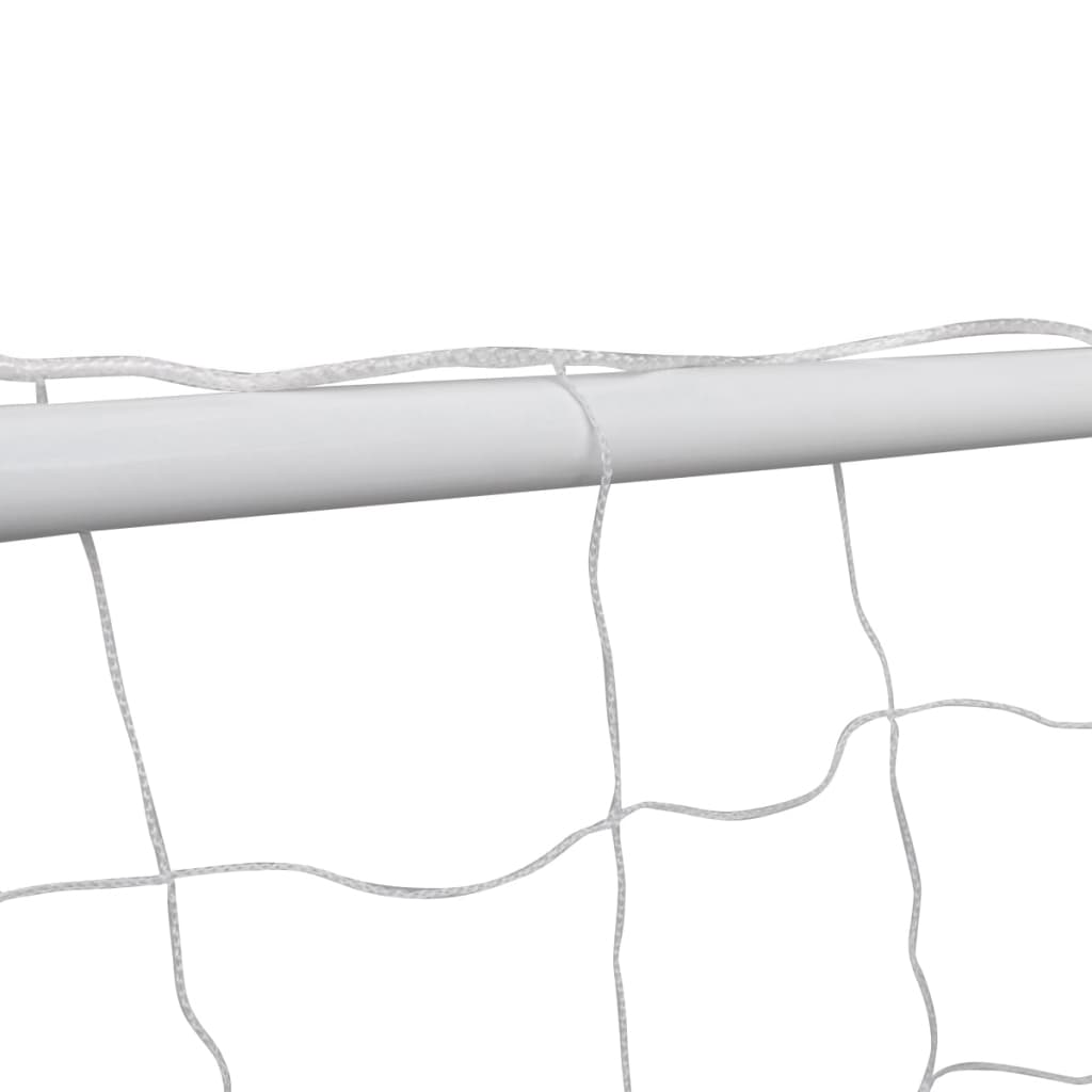 Soccer Goal Post Net Set White Steel