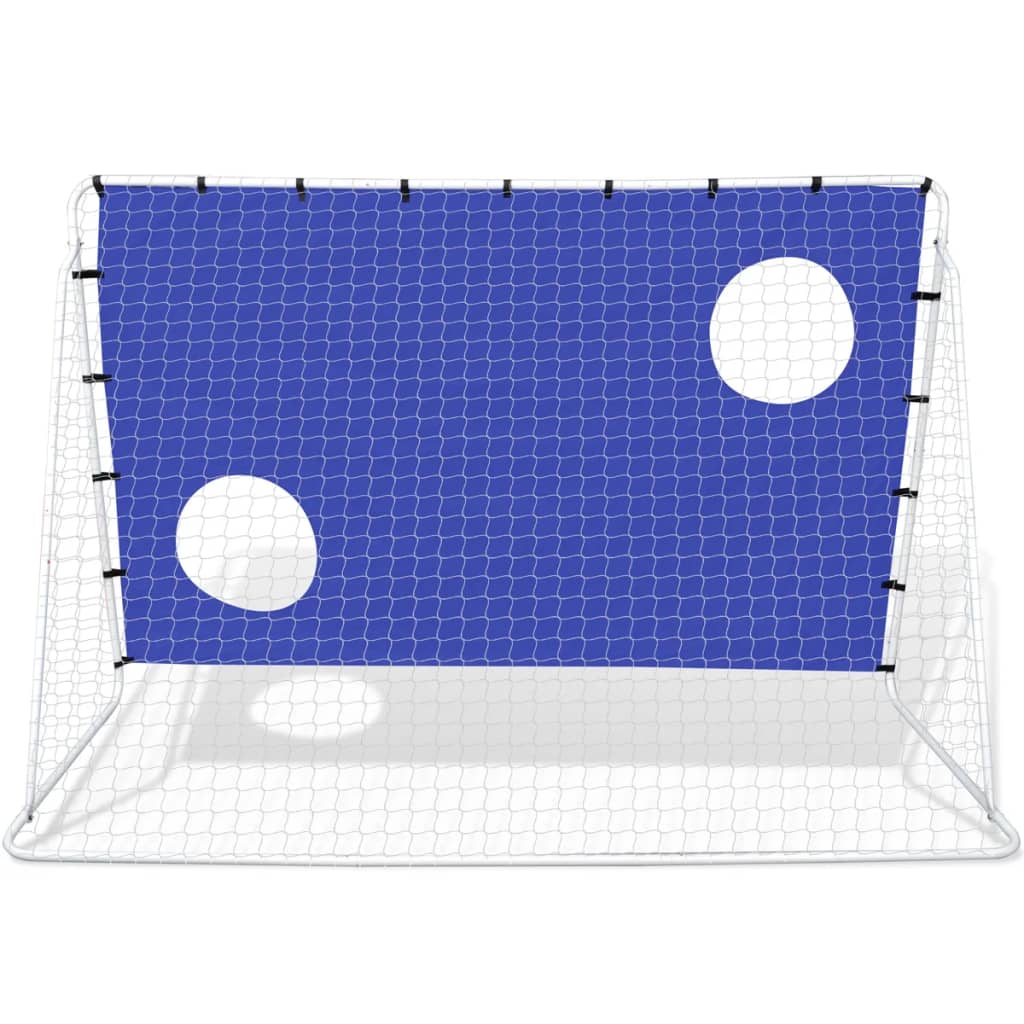 Kids soccer goal with aiming wall for backyard training - enhance skills at home.