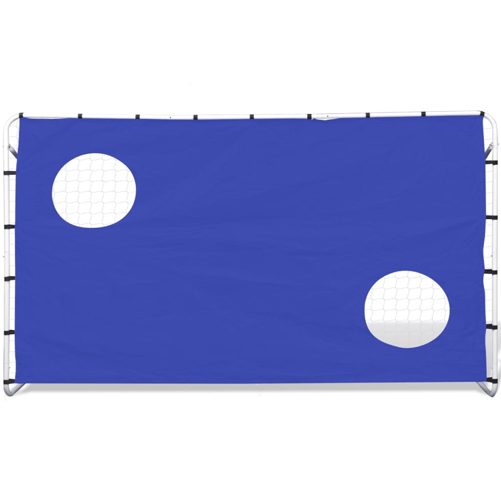 Kids soccer goal with durable aiming wall for backyard training and skill improvement