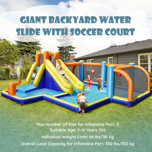 Slide, Dive, and Play on Our Soccer Water Slide