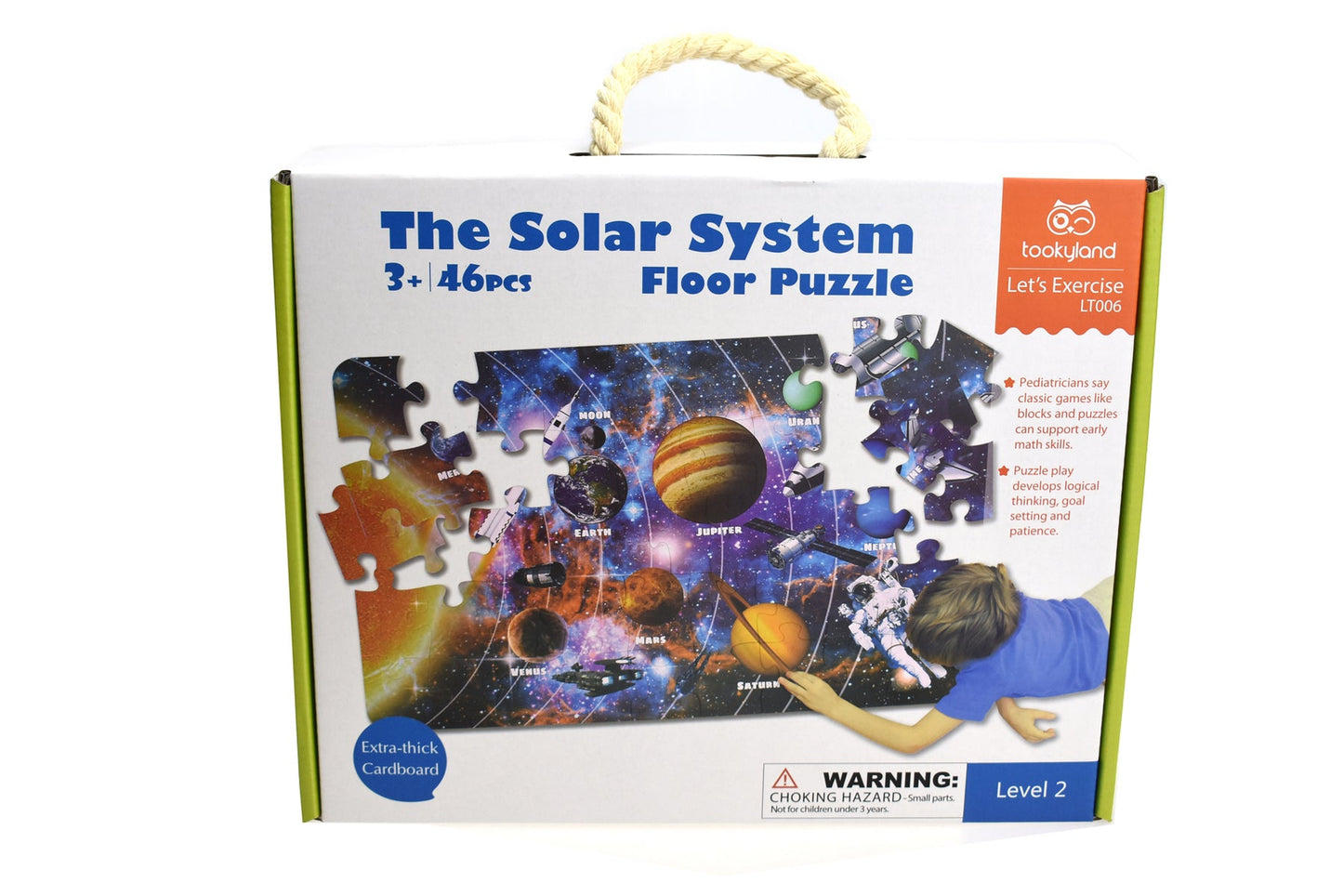 Colorful Solar System Jigsaw Floor Puzzle with 46 pieces for engaging and educational play.