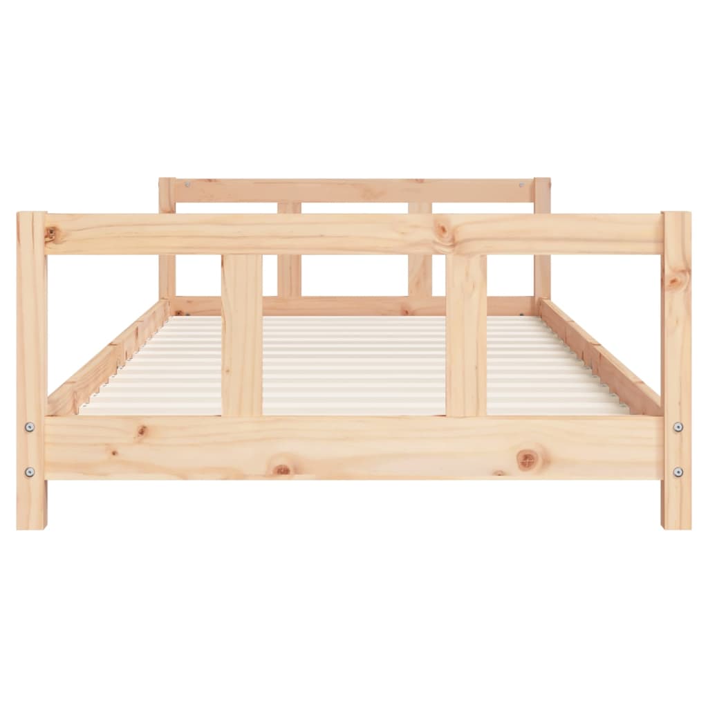 Solid Pine Single Bed Frame for Kids with Natural Finish - Kids Mega Mart