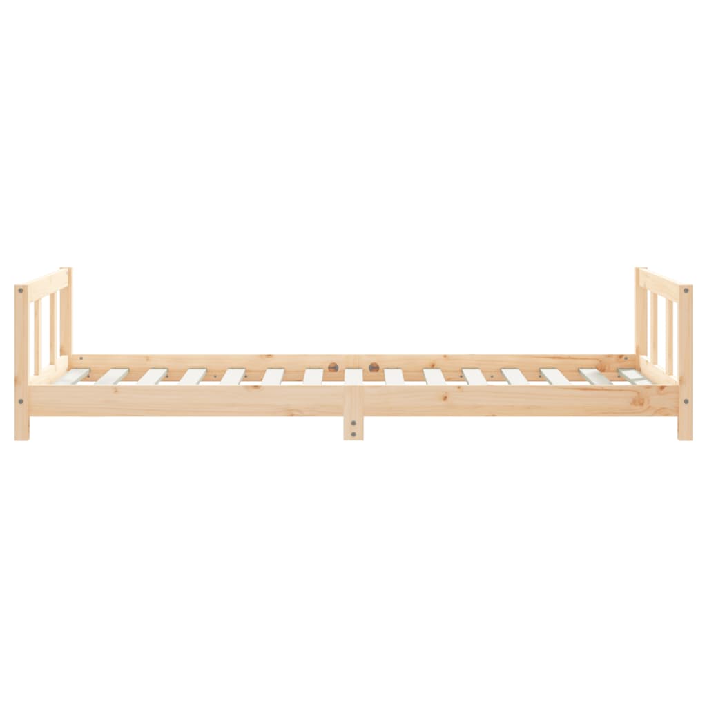 Solid Pine Single Bed Frame for Kids with Natural Finish - Kids Mega Mart